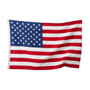 Waving USA American Flag Isolated