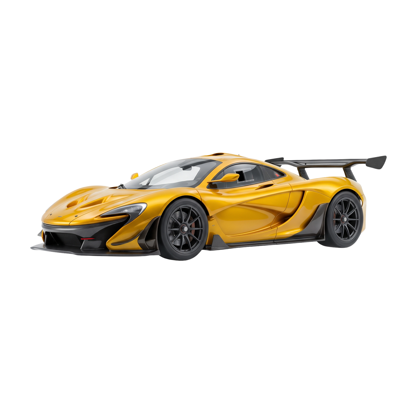 Yellow Modern Supercar Sports Car Isolated