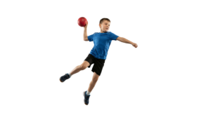 Young Boy Throwing Ball Dodgeball Handball Sport Action