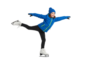 Young Girl Figure Skating Ice Skates Winter Sport